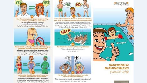 Verhaltensregeln für Badegäste (Bild: STW)