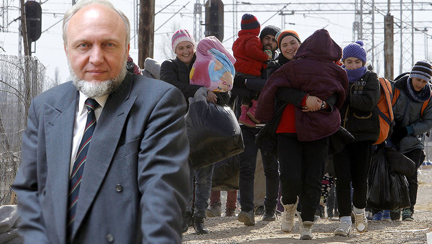 "Jeder Flüchtling kostet uns mehr als 450.000 €" (Bild: AP, Ifo-Institut München)